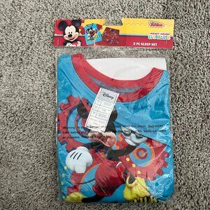 Disney Junior Mickey Mouse Clubhouse Sleep Set 2-Piece Toddler Size 3T Blue Red